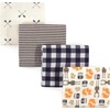 image:imageHudson Baby Unisex Baby Cotton Poly Flannel Receiving Blankets Cowboy One SizeForest