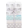 image:imageHudson Baby Unisex Baby Cotton Poly Flannel Receiving Blankets Cowboy One SizeGray Elephant