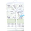 image:imageHudson Baby Unisex Baby Cotton Poly Flannel Receiving Blankets Cowboy One SizeLeafy Elephant