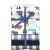image:imageHudson Baby Unisex Baby Cotton Poly Flannel Receiving Blankets Cowboy One SizeMoose Bear