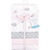 image:imageHudson Baby Unisex Baby Cotton Poly Flannel Receiving Blankets Cowboy One SizePink Gray Elephant