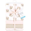 image:imageHudson Baby Unisex Baby Cotton Poly Flannel Receiving Blankets Cowboy One SizePink Taupe Bear