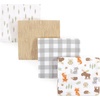 image:imageHudson Baby Unisex Baby Cotton Poly Flannel Receiving Blankets Cowboy One SizeWoodland
