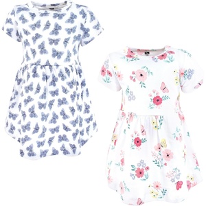 image:imageHudson Baby Girls Cotton Dresses Butterfly Floral 912 Months