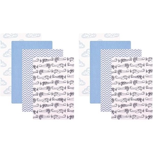 image:imageHudson Baby Unisex Baby Cotton Poly Flannel Receiving Blankets Cowboy One SizeAirplane