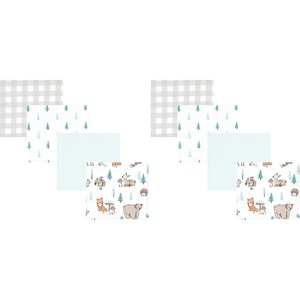 image:imageHudson Baby Unisex Baby Cotton Poly Flannel Receiving Blankets Cowboy One SizeAmigos Neutros Del Bosque