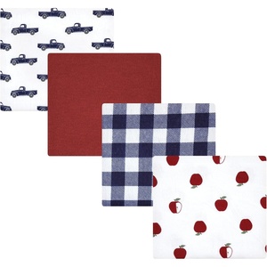 image:imageHudson Baby Unisex Baby Cotton Poly Flannel Receiving Blankets Cowboy One SizeApple Orchard