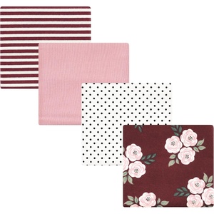 image:imageHudson Baby Unisex Baby Cotton Poly Flannel Receiving Blankets Cowboy One SizeBurgundy Floral