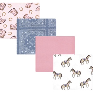 image:imageHudson Baby Unisex Baby Cotton Poly Flannel Receiving Blankets Cowboy One SizeCowgirl