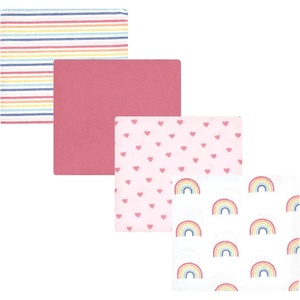 image:imageHudson Baby Unisex Baby Cotton Poly Flannel Receiving Blankets Cowboy One SizeCreative Rainbow