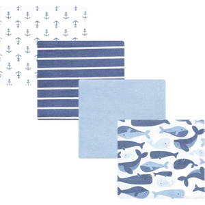 image:imageHudson Baby Unisex Baby Cotton Poly Flannel Receiving Blankets Cowboy One SizeCute Whales