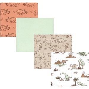 image:imageHudson Baby Unisex Baby Cotton Poly Flannel Receiving Blankets Cowboy One SizeDinosaur Adventures