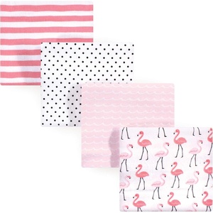 image:imageHudson Baby Unisex Baby Cotton Poly Flannel Receiving Blankets Cowboy One SizeFlamingos