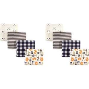 image:imageHudson Baby Unisex Baby Cotton Poly Flannel Receiving Blankets Cowboy One SizeForest