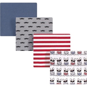 image:imageHudson Baby Unisex Baby Cotton Poly Flannel Receiving Blankets Cowboy One SizeFrench Dog
