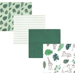 image:imageHudson Baby Unisex Baby Cotton Poly Flannel Receiving Blankets Cowboy One SizeJungle