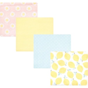 image:imageHudson Baby Unisex Baby Cotton Poly Flannel Receiving Blankets Cowboy One SizeLemon Daisy