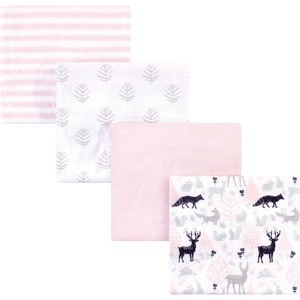 image:imageHudson Baby Unisex Baby Cotton Poly Flannel Receiving Blankets Cowboy One SizeLinocut Woodland Girl