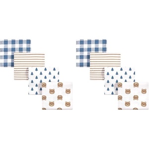image:imageHudson Baby Unisex Baby Cotton Poly Flannel Receiving Blankets Cowboy One SizeLittle Bear