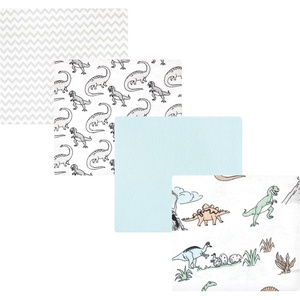 image:imageHudson Baby Unisex Baby Cotton Poly Flannel Receiving Blankets Cowboy One SizeNeutral Dino World