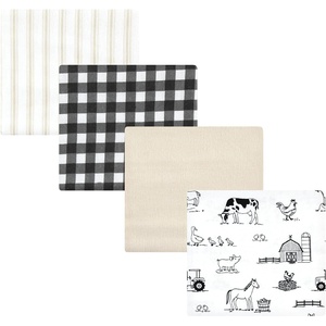 image:imageHudson Baby Unisex Baby Cotton Poly Flannel Receiving Blankets Cowboy One SizeNeutral Farm