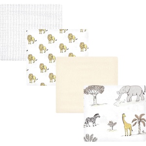 image:imageHudson Baby Unisex Baby Cotton Poly Flannel Receiving Blankets Cowboy One SizeNeutral Safari World