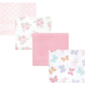 image:imageHudson Baby Unisex Baby Cotton Poly Flannel Receiving Blankets Cowboy One SizePastel Butterfly