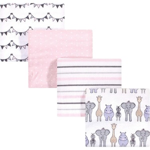 image:imageHudson Baby Unisex Baby Cotton Poly Flannel Receiving Blankets Cowboy One SizePink Safari