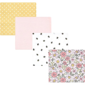 image:imageHudson Baby Unisex Baby Cotton Poly Flannel Receiving Blankets Cowboy One SizePink Yellow Pretty Floral