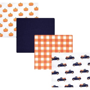 image:imageHudson Baby Unisex Baby Cotton Poly Flannel Receiving Blankets Cowboy One SizePumpkin