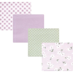 image:imageHudson Baby Unisex Baby Cotton Poly Flannel Receiving Blankets Cowboy One SizePurple Dainty Floral
