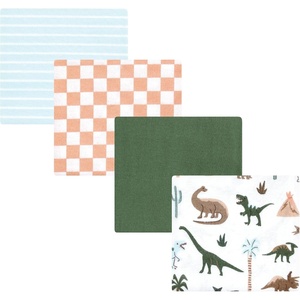 image:imageHudson Baby Unisex Baby Cotton Poly Flannel Receiving Blankets Cowboy One SizeRetro Dinosaur