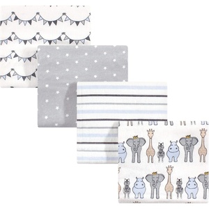 image:imageHudson Baby Unisex Baby Cotton Poly Flannel Receiving Blankets Cowboy One SizeRoyal Safari