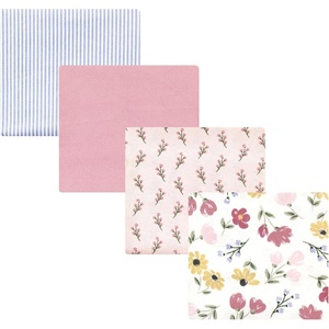 image:imageHudson Baby Unisex Baby Cotton Poly Flannel Receiving Blankets Cowboy One SizeSoft Painted Floral