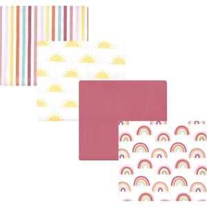 image:imageHudson Baby Unisex Baby Cotton Poly Flannel Receiving Blankets Cowboy One SizeSunshine and Rainbows