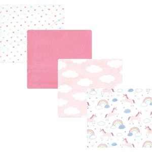 image:imageHudson Baby Unisex Baby Cotton Poly Flannel Receiving Blankets Cowboy One SizeUnicorns Rainbows