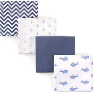 image:imageHudson Baby Unisex Baby Cotton Poly Flannel Receiving Blankets Cowboy One SizeWhale