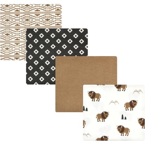 image:imageHudson Baby Unisex Baby Cotton Poly Flannel Receiving Blankets Cowboy One SizeWild Buffalo