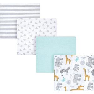 image:imageHudson Baby Unisex Baby Cotton Poly Flannel Receiving Blankets Cowboy One SizeYellow Safari