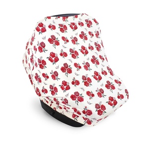 image:imageHudson Baby Unisex Baby Multiuse Car Seat Canopy Modern Neutral Safari One SizeRed Rose