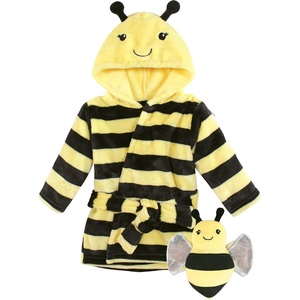 image:imageHudson Baby unisexbaby Plush Bathrobe and Toy SetBee