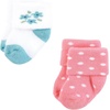 image:imageHudson Baby Baby 8pack Cotton Rich Newborn and Terry SocksCoral Pretty Floral