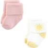image:imageHudson Baby Baby 8pack Cotton Rich Newborn and Terry SocksPastel Sun and Rainbow