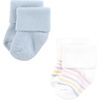 image:imageHudson Baby Baby 8pack Cotton Rich Newborn and Terry SocksPastel Sun and Rainbow