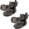 image:imageHudson Baby Unisex Baby Cozy Fleece Booties Dark Gray 2Piece 06 Months