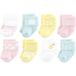 image:imageHudson Baby Baby 8pack Cotton Rich Newborn and Terry SocksLemon Daisy