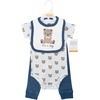 image:imageHudson Baby Unisex Baby Cotton Bodysuit Pant and Bib SetIts a Boy Bear
