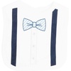 image:imageHudson Baby Unisex Baby Cotton Bodysuit Pant and Bib SetLt Blue Stripe Bow Tie