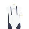 image:imageHudson Baby Unisex Baby Cotton Bodysuit Pant and Bib SetLt Blue Stripe Bow Tie