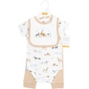 image:imageHudson Baby Unisex Baby Cotton Bodysuit Pant and Bib SetNew Safari Crew